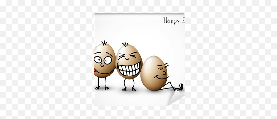 Funny Easter Eggs Wall Mural U2022 Pixers U2022 We Live To Change - Happy Easter Wallpaper Funny Emoji,Easter Smileys Emoticons