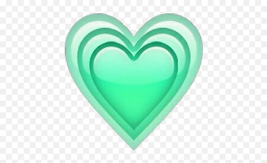 Sticker - Transparent Mint Green Heart Emoji,Mint Green Heart Emoji
