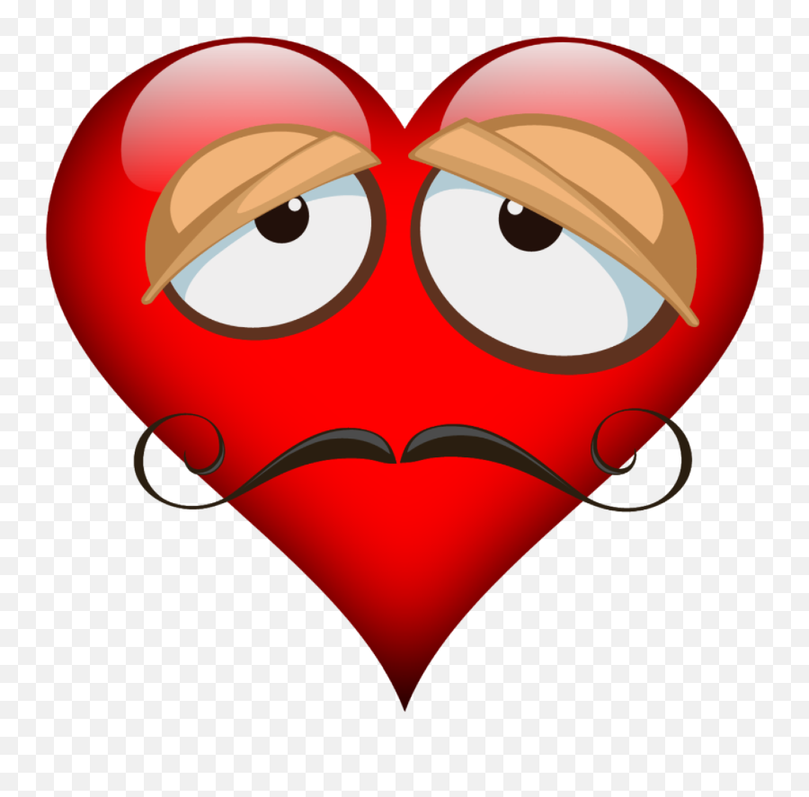 Emoji Heart Red Sad Face - Emoji,Sad Face Emoji