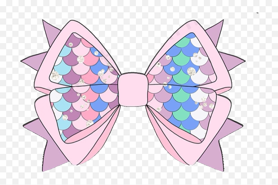 Mermaidbow Mermaidhair Sticker - Bow Emoji,Emoji Cheer Bows
