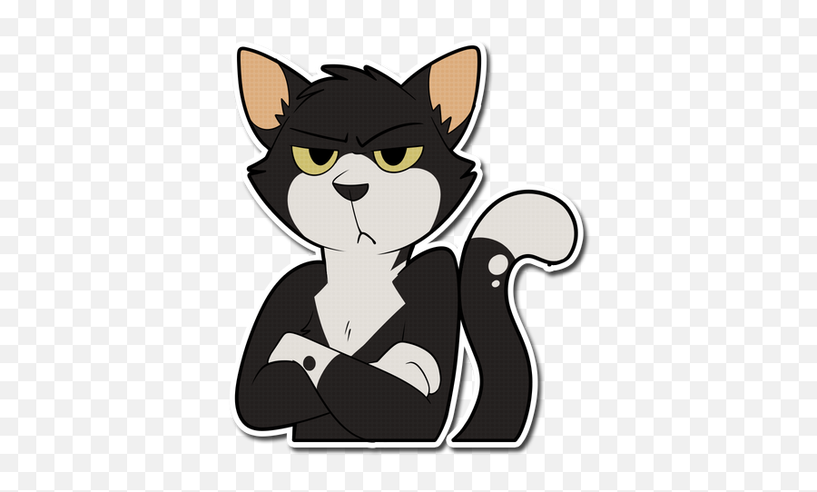 Kuroshi Catte - Fictional Character Emoji,Tuxedo Cat Emoticon