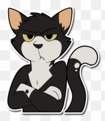 Kuroshi Catte - Fictional Character Emoji,Tuxedo Cat Emoticon