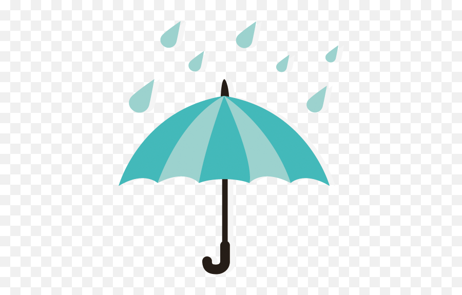 Umbrella Cartoon With Rain Clipart - Umbrella Rain Cartoon Emoji,Umbrella Emoji 3d