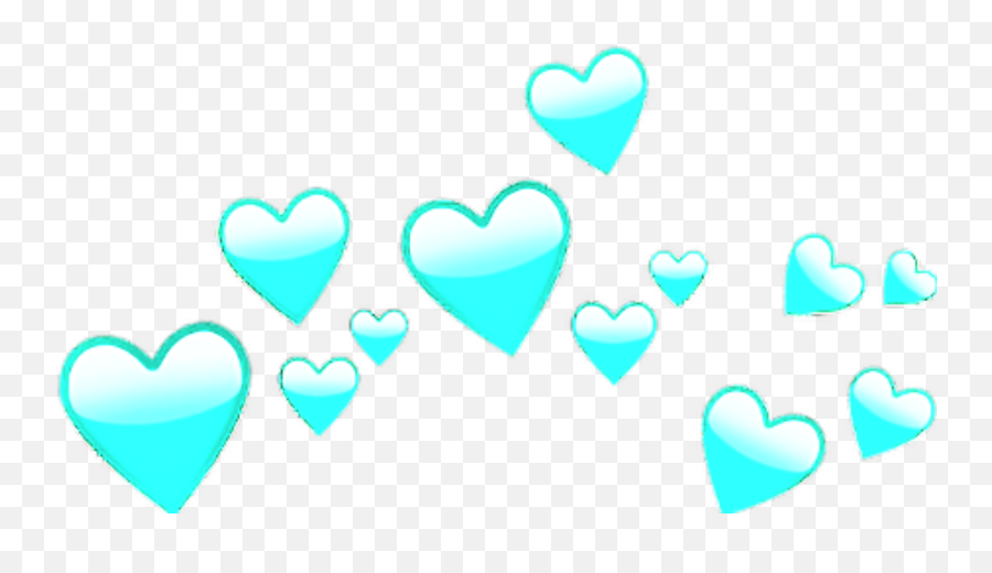 Blue Heart Crown Heartcrown Bynisha Sticker Decoration - Classy Wallpaper For Girls Emoji,Blue Hearts Emoji