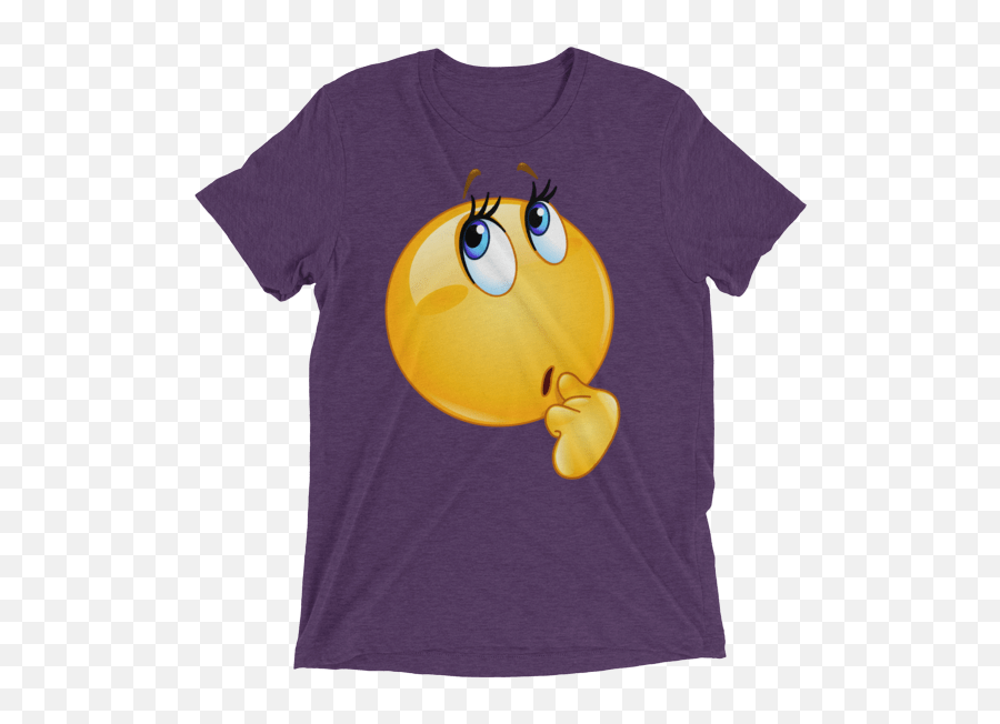 Funny Wonder Female Emoji Face T Shirt,Thinking Emoji Pillow