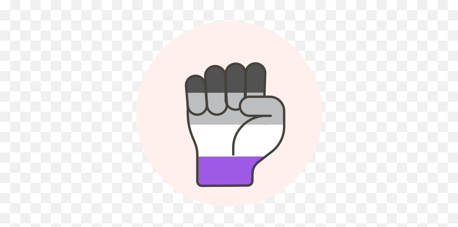 Asexual Fist Flag Hand Free Icon Of - Lgbtq Icon Emoji,Rock Fist Emoticon Facebook