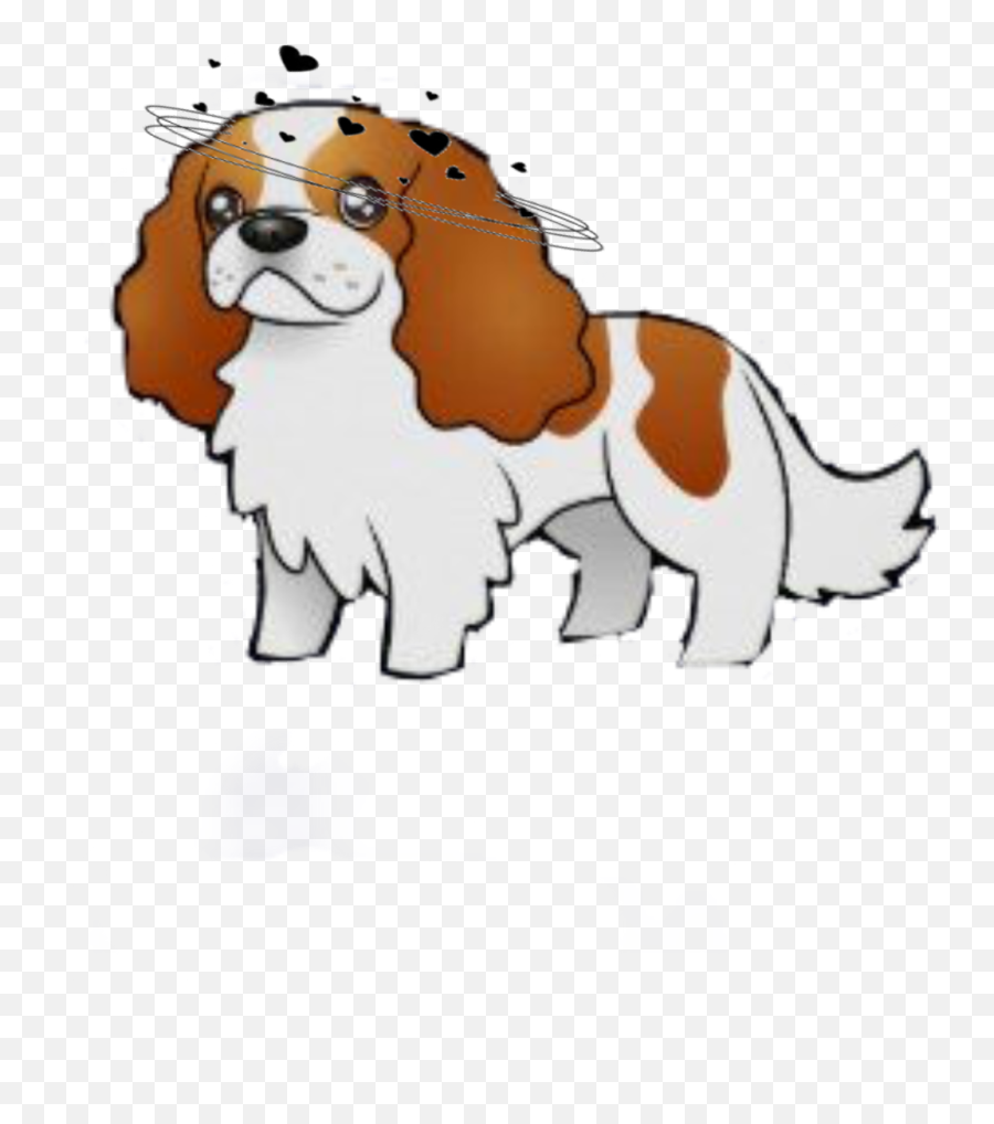 Cavalier King Charles Spaniel Cartoon - Cavalier King Charles Cartoon Emoji,Cavalier King Charles Spaniel Sticker Emoji