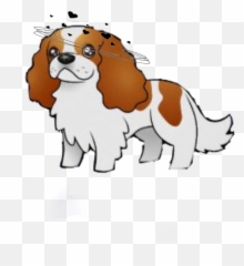 Cavalier King Charles Spaniel Cartoon - Cavalier King Charles Cartoon Emoji,Cavalier King Charles Spaniel Sticker Emoji