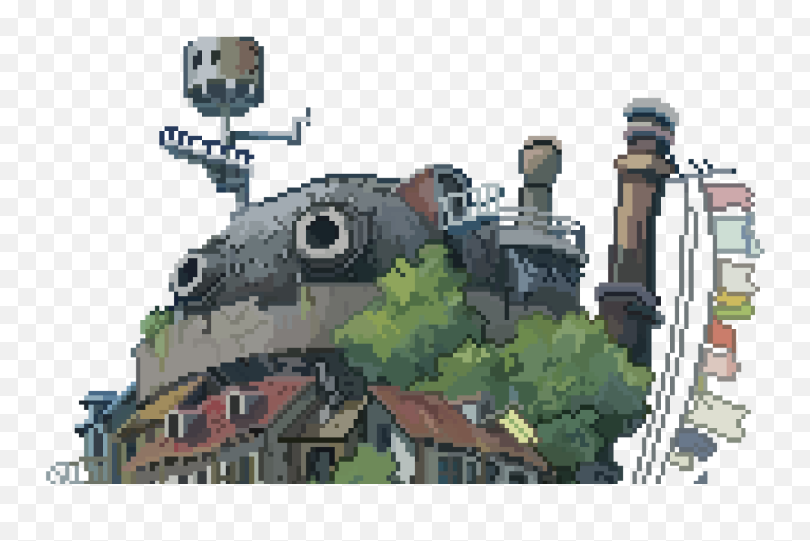 Two Dots On Tumblr - Howls Moving Castle Hd Art Emoji,Castle Story Emoticons