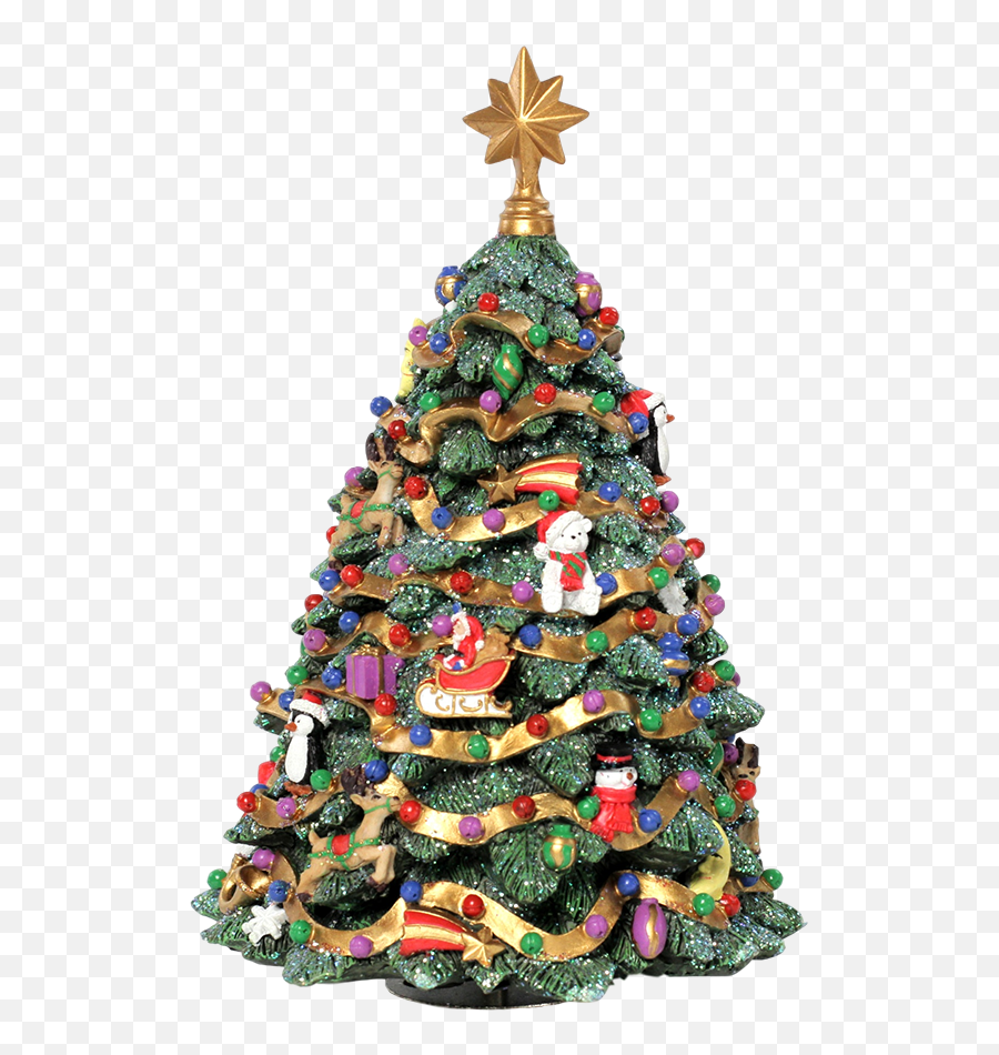 Musical Lighted Reindeer In The Woods - Christmas Tree Figurines Emoji,Christmas Emoticons Nativity