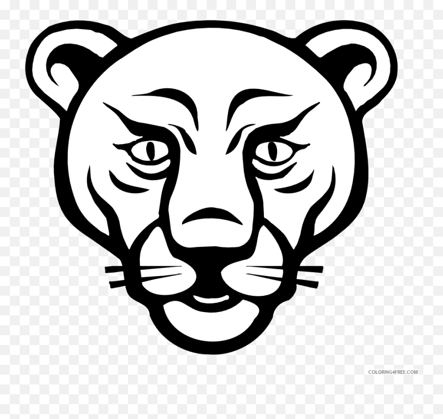 Baby Lion Face Printable Coloring4free - Tiger Drawing Easy Face Emoji,Lion Face Emoji