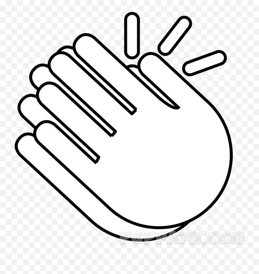 Hands Up Emoji Png - Clapping Hands Drawing Easy,Hands Up Emoji