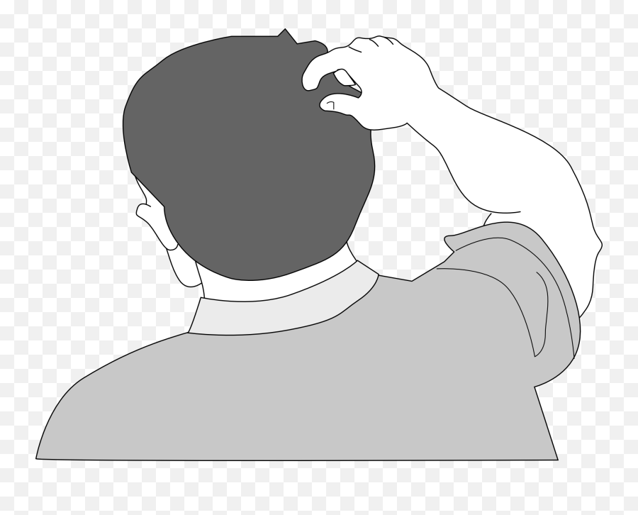 Man Scratching Head Clipart - Clip Art Library Clipart Man Scratching Head Png Emoji,Scratching Head Emoticon