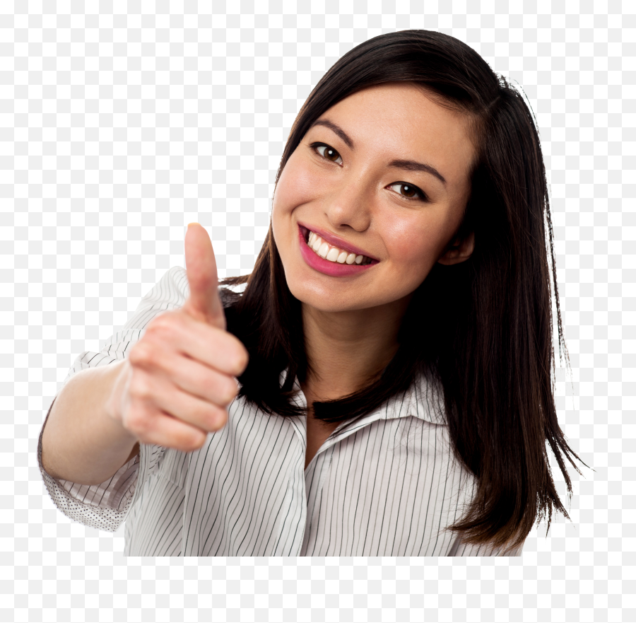 Download Hd Women Pointing Thumbs Up Png Image - Advertise Emoji,Girl Okay Emoji