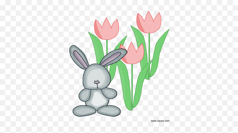Free Easter Clip Art Easter Bunny Eggs And Chicks Clip Art - Babyshower Clipart Rabbit Tulip Emoji,Easter Bunny Emoticon Free