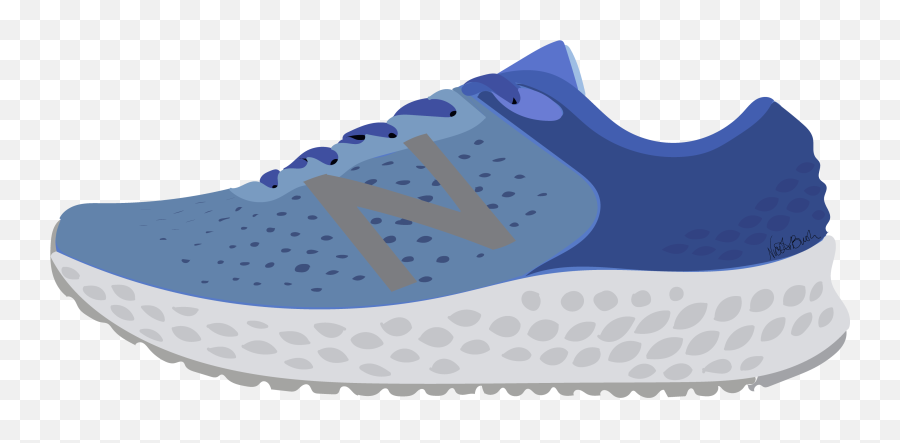 A Visual Ode To My Blue Running Shoe Running Things - Round Toe Emoji,Panic Attack Emoji