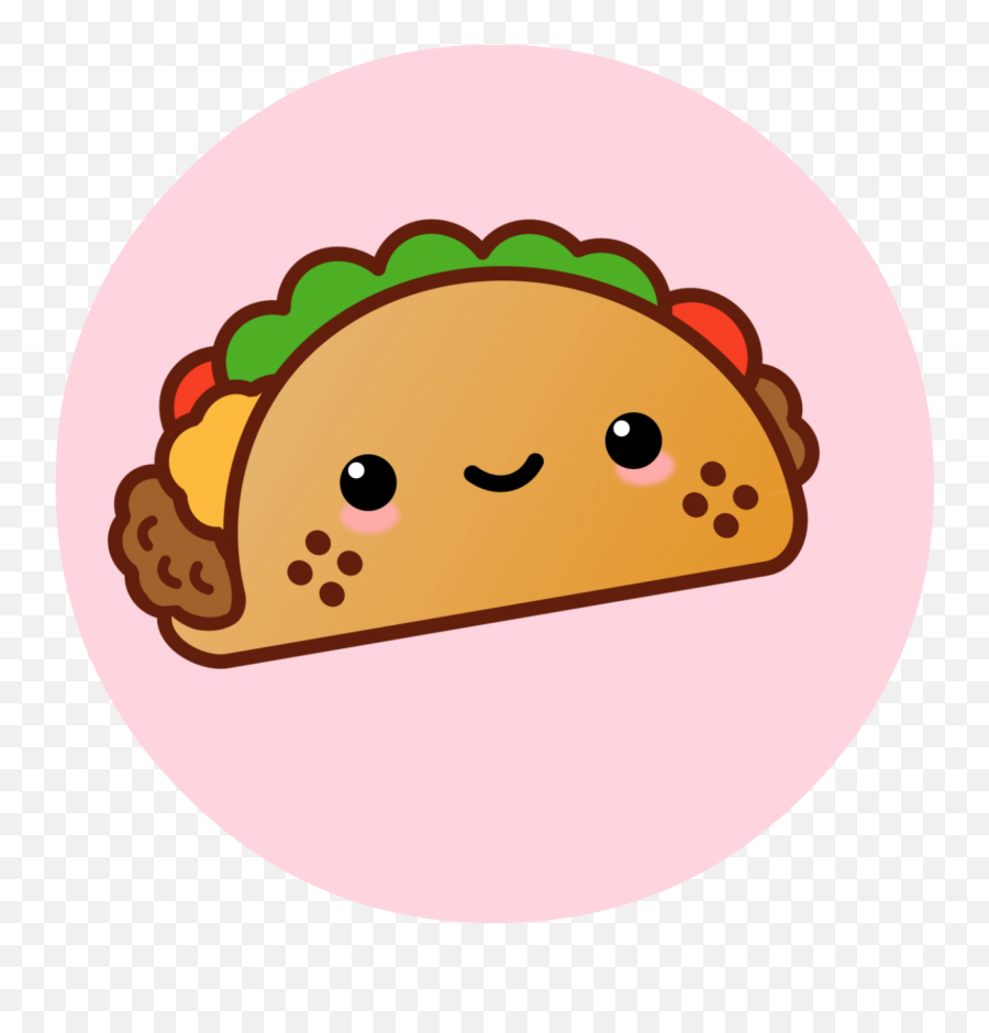 Kawaii Taco Cupcake Toppers - Cute Taco Emoji,Pink Taco Emoji