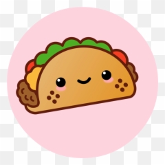 Kawaii Taco Cupcake Toppers - Cute Taco Emoji,Pink Taco Emoji