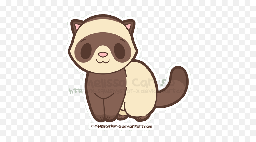 Cute Animated Sticker Adorable Kawaii - Ferret Chibi Emoji,Cute Animated Emojis