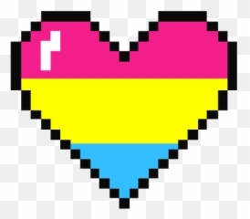 Pansexual Heart Stripe Pixel Flat - Pansexual Transparent Emoji,Pansexual Symbol Emoji