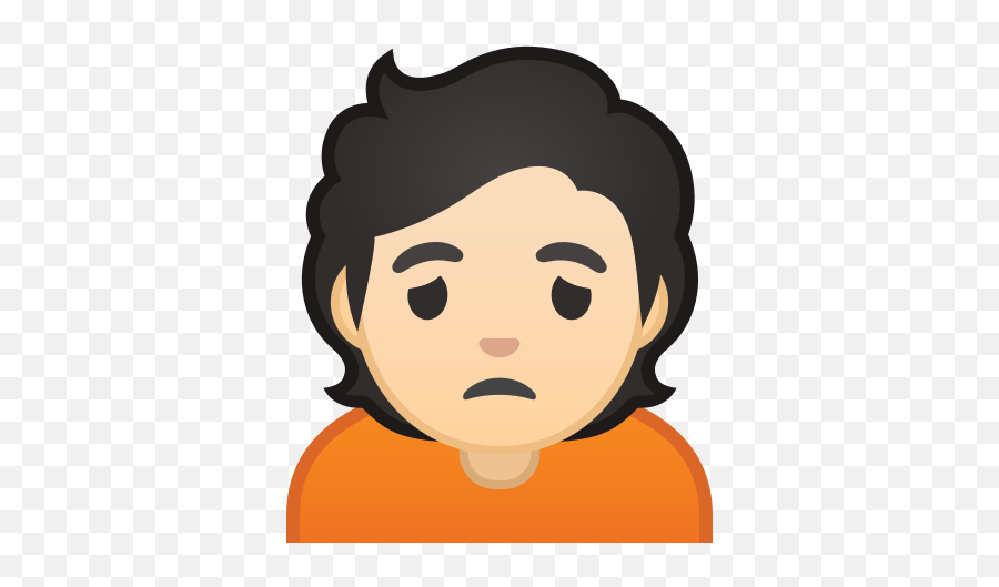 Light Skin Tone Emoji - Emoji De Persona,Person Frowning Emoji