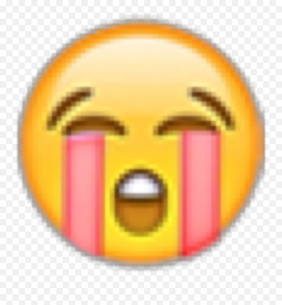Download Emoji Emojisticker Face Sad - Deep Fried Crying Emoji,Caritas De Emojis