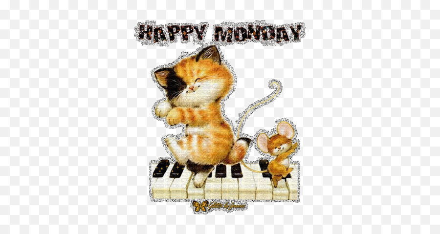Best Cat Happy Gifs Find The Top Gif On Gfycat Cartoon Cat - Clip Art Happy Monday Animated Emoji,Tiny Animated Cat Emojis