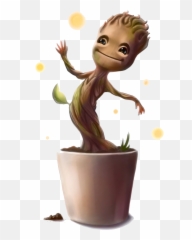 Flowerpot - Free Icon Library Baby Groot With No Background Emoji,Groot Emoji