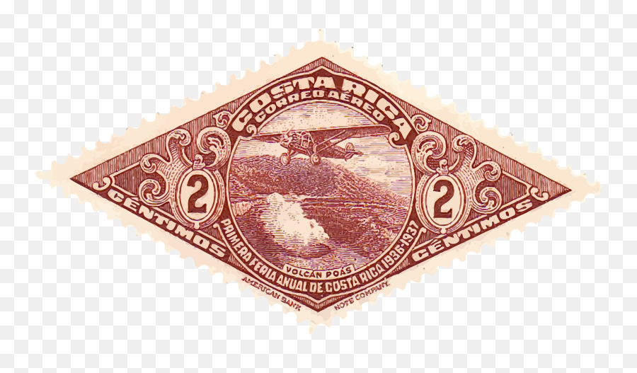 Costa Rica Airmail Stamp - Costa Rica Stamps Emoji,Volcan Emotion