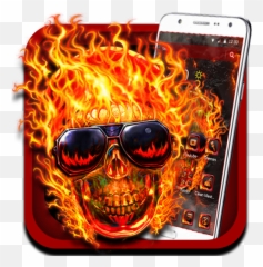 Amazoncom Cool Flame Skull Fire Skull 2d Theme Appstore - Mobile Phone Case Emoji,Fire Emoji Keyboard