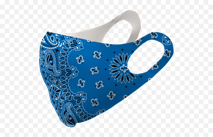 Blue Paisley Olson Mask - Red Bandana Mask Transparent Emoji,Anime Emoticon Anti Dust Face Mask