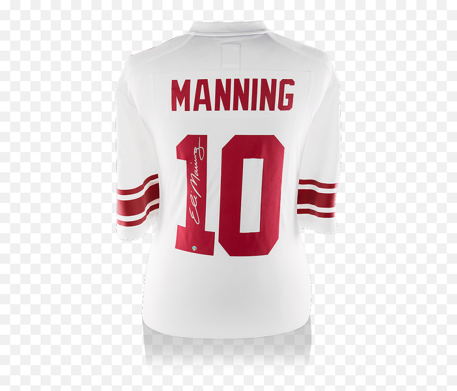 Eli Manning Back Signed New York Giants Road Jersey - Eli Manning Back Of Jersey Emoji,Eli Manning No Emotion