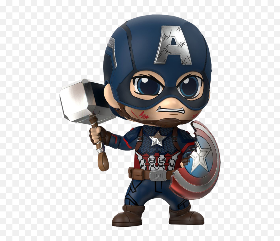 Captain America Large Cosbaby Hot Toys - Cosbaby Captain America Endgame Emoji,Captain America Emotion Cards