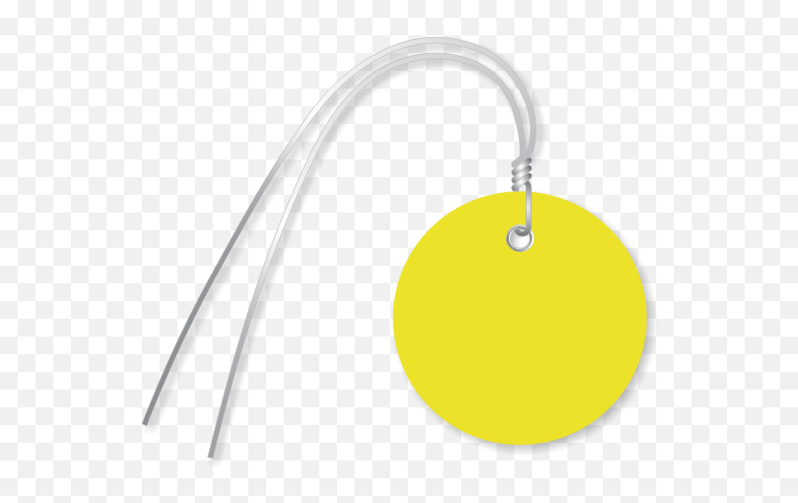 Plastic Circle Wired Tags In Yellow - Dot Emoji,Toe Tag Emoji