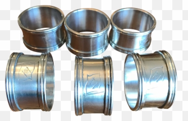 Scala Silver Plated Shell Relief 6 Vintage Napkin Rings Emoji,Aquamarine Emojis