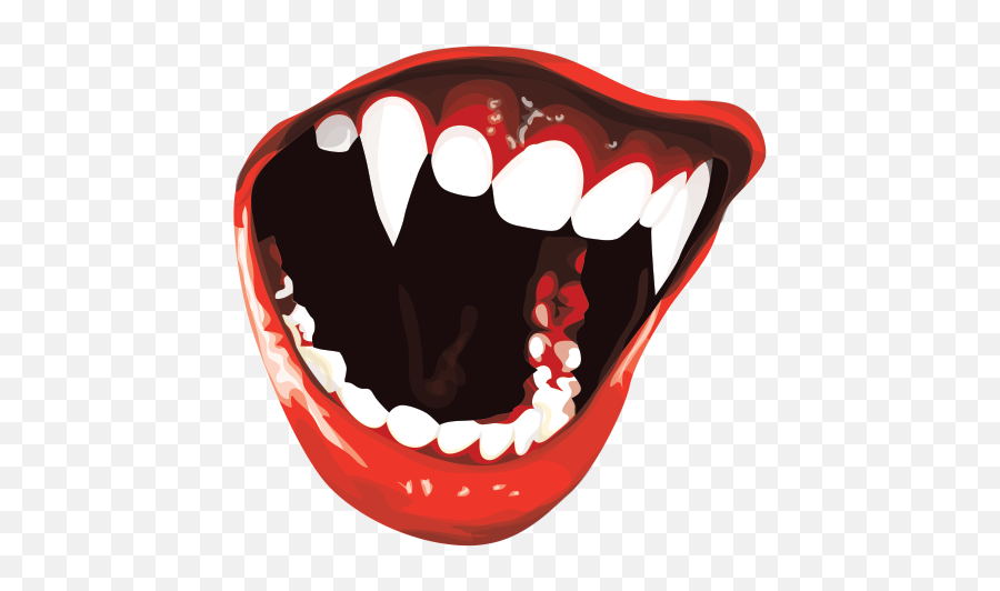 Décor Decals Stickers Vinyl Art - Vampire Teeth Sticker Emoji,Android Dracula Emojis