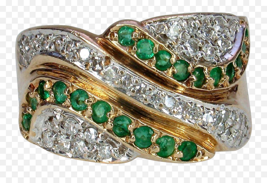 Erte La Fete 14k Emerald Diamond Ring - Solid Emoji,Swarovski Zirconia Earrings Emotions