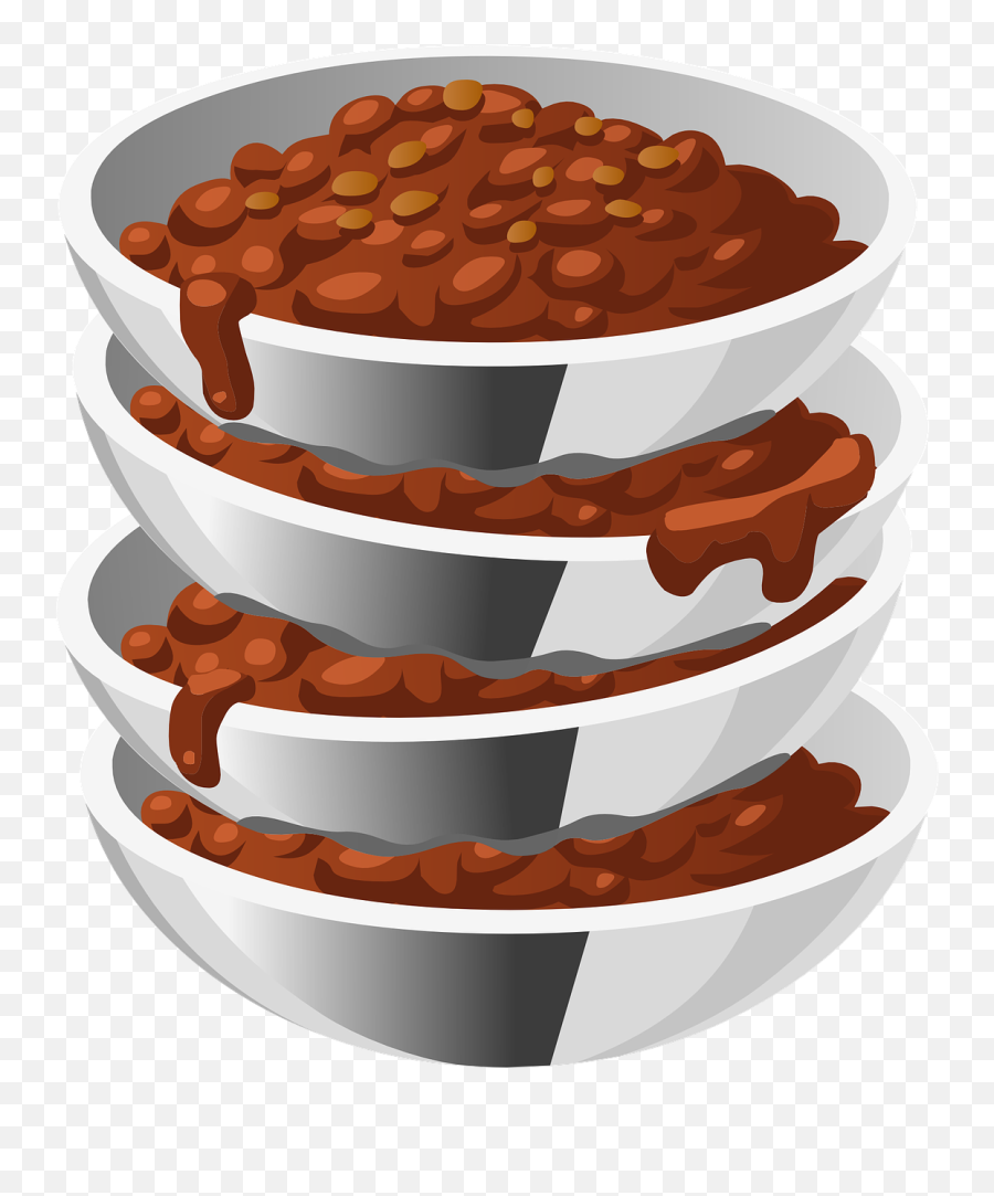 Beans Cooked Food Steel Bowls - Bowl Of Chili Vector Emoji,Bowl Of Soup Emoticon