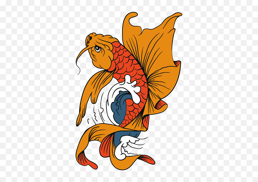 Fish Tattoos Transparent Picture - Koi Fish Full Size Png Koi Fish Emoji,Emoji Tattoos