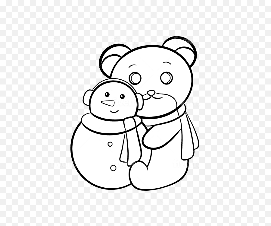 Draw Cute Chibi Anime Style Art Illustration For Original Emoji,Kawaii Emoticon Teddy Bear