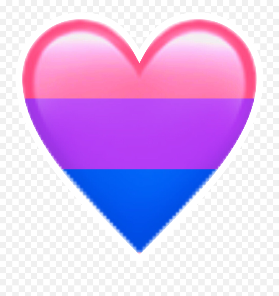 Bisexual Heart Emoji Ksks Sticker - Girly,Bisexual Emoji