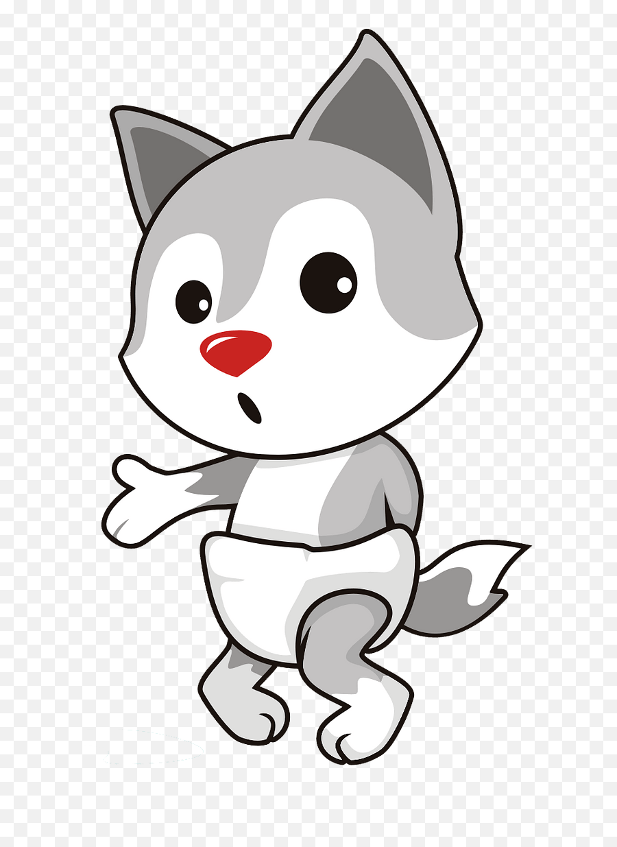 Little Fox In A Diaper Clipart - Dot Emoji,Diaper Emoji