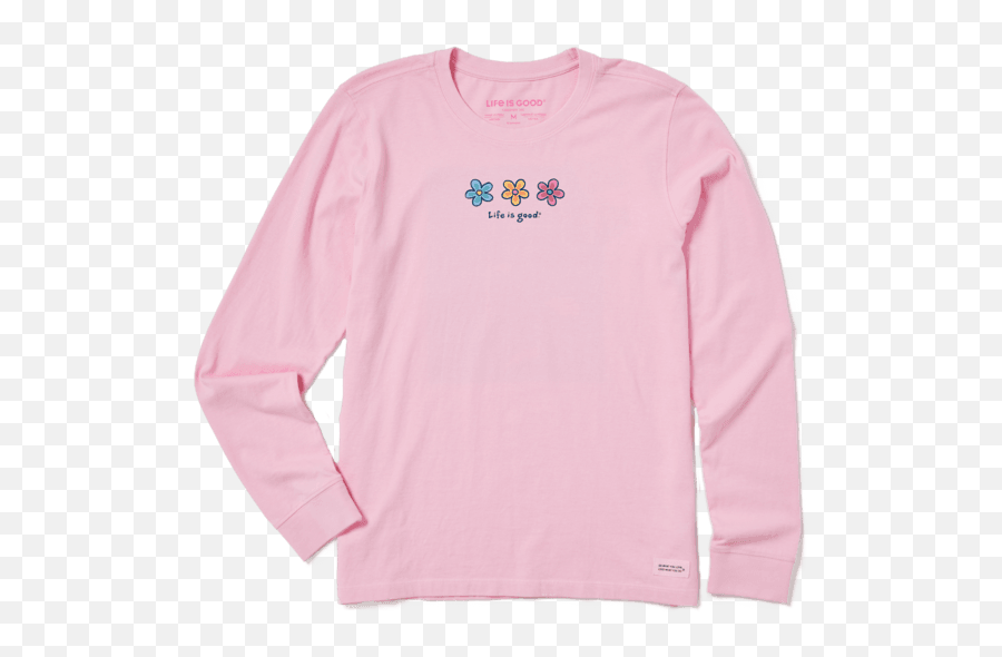 Custom Categories Womenu0027s Three Daisies Long Sleeve Vintage - Long Sleeve Life Is Good Shirts Emoji,Custom Emoji Pants