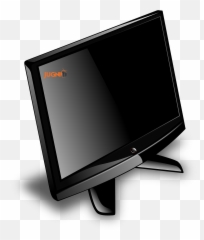 Tv Television Monitor Flatscreen Black Glossy - Example Television Example Emoji,Watching Tv Emoji