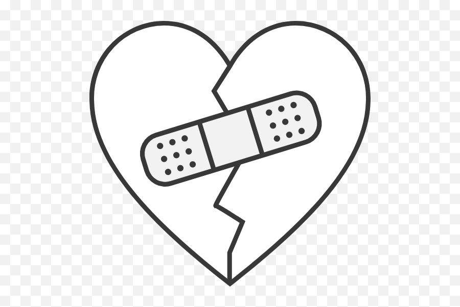 Bandaid Heart Graphic - Heart Icons Free Graphics Solid Emoji,Broken Heart Emoticons For Facebook