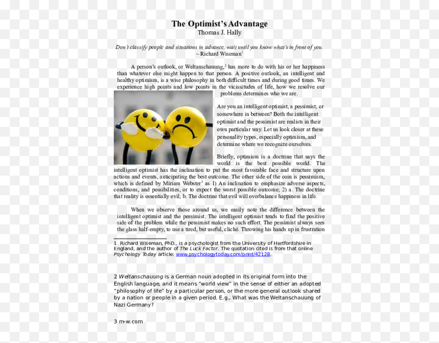 Optimism Pessimism Research Papers - Academiaedu Happy Emoji,Sceptical Emoticon