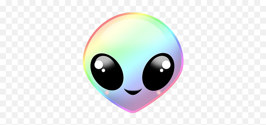 Rainbow Alien Ovni Sticker Sticker By Hackeline - Imagenes De Emojis Extraterrestres,Galaxy Alien Emoji