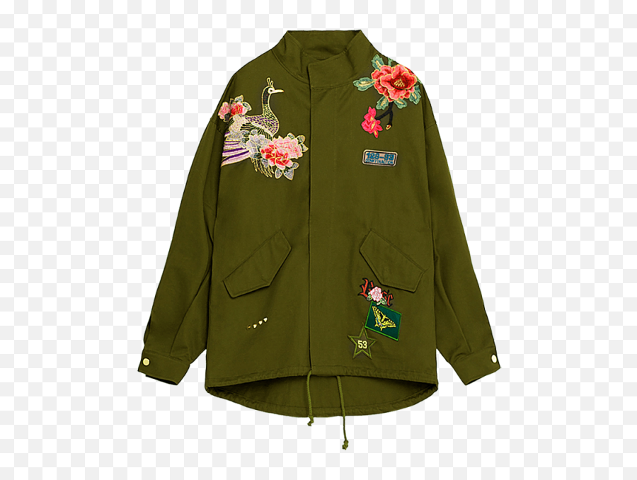 Zara Roses Parka - Long Sleeve Emoji,Emoji Jogger Suits