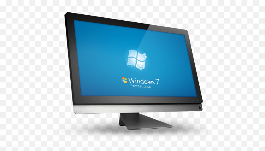 Computer Windows 7 Icon - Computer Monitor Window 7 Emoji,Emoticon Windows 7