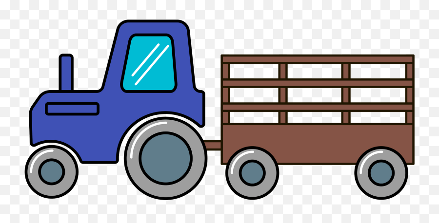 Tractor And Hay Wagon Clipart Free Download Transparent - Commercial Vehicle Emoji,Tow Truck Emoji